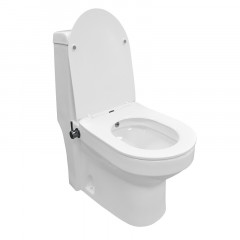 Унитаз-моноблок AZARIO BRUSCO 700x380x805 напольный, со встроенной функцией биде, в комплекте с сиденьем дюропласт микролифт (AZ-1085B)