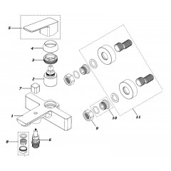 Смеситель для ванны AZARIO CADEO с коротким изливом, хром (AZ-15940501)