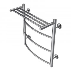 Полотенцесушитель водяной AZARIO VERONA 500/600 с полкой, 3 секции, нижнее/диагональное подключение, 1/2", хром (AZ04156P)