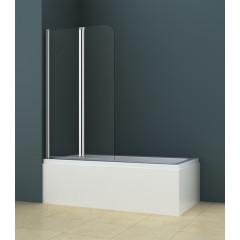 Шторка для ванны складная Azario Boston 80х140 цвет профиля хром (AZ-141 80 (41,5+38,5)*140)