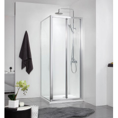Душевое ограждение Azario TORONTO 800х800х1900, без поддона, прозрачное стекло 5 мм, цвет профиля серебро (AZ-NAA1432B)