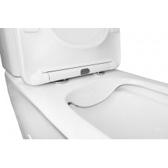Унитаз-компакт Azario VELISE 355х625x810 напольный, безободковый в комплекте с быстросъемным сиденьем микролифт (AZ-1222A)