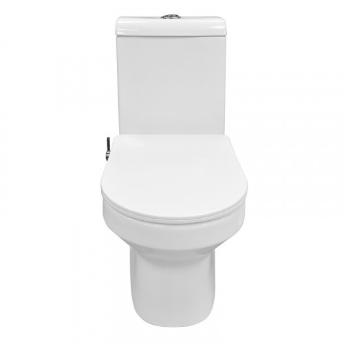 Унитаз-моноблок AZARIO BRUSCO 700x380x805 напольный, со встроенной функцией биде, в комплекте с сиденьем дюропласт микролифт (AZ-1085B)