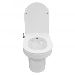 Унитаз-моноблок AZARIO BRUSCO 700x380x805 напольный, со встроенной функцией биде, в комплекте с сиденьем дюропласт микролифт (AZ-1085B)