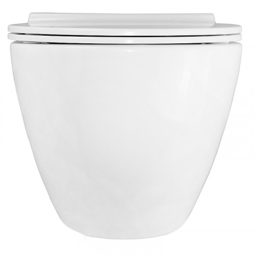 Унитаз подвесной Azario Geno 490х360х360 безободковый, с ультратонким сиденьем микроклифт (AZ2196D)