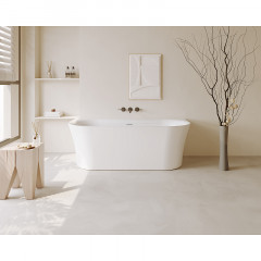 Ванна акриловая Azario ENGELS 1800x750x580 пристенная, в комплекте с сифоном и металлической рамой (ENG18075)