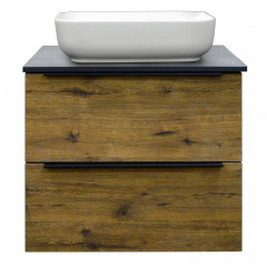 Тумба подвесная Azario Gris 75/2 750х500х560 два выдвижных ящика, без столешницы, цвет Дуб Веллингтон (CS00080424)
