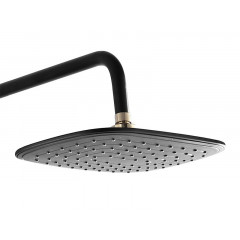 Душевая система AZARIO с поворотным изливом, керамический картридж, черный/золото (AZ-801-2)