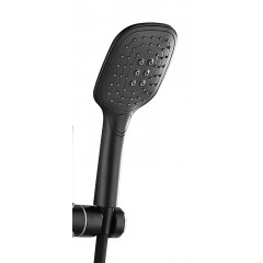 Душевая система AZARIO с поворотным изливом, керамический картридж, черный/золото (AZ-801-2)