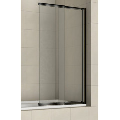 Шторка для ванны раздвижная Azario Merrit 100х140 цвет профиля черный (AZ-NF6122 1000 BLACK)