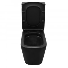 Унитаз-компакт Azario Black King 370х640х810 безободковый, с быстросъемным сиденьем микролифт, черный матовый (AZ-8303D)