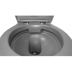 Унитаз подвесной Azario Keras 370х520х360 безободковый, с быстросъемным сиденьем микролифт, серый матовый (AZ-99046G)