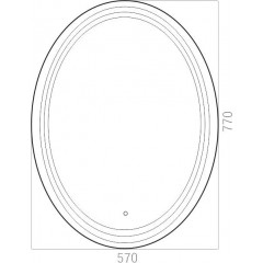 Зеркало AZARIO VIGO 570х770 c подсветкой и диммером, сенсорный выключатель (LED-00002522)