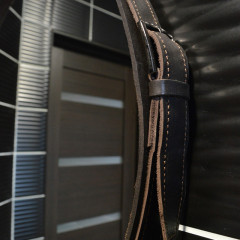 Зеркало AZARIO Капитан D610 c подсветкой и диммером, бесконтактный сенсор, коричн кожа (LED-00002332)