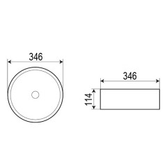 Раковина Azario накладная 346x346x114 цвет светло-серый матовый (AZ-3134-MFG SP)