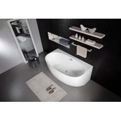 Ванна акриловая Azario CAMBRIDGE 1695х880х580, пристенная, в комплекте с сифоном и металлической рамой (CAM17289)