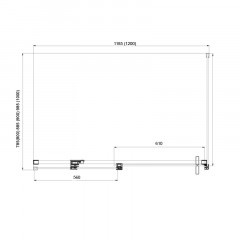 Душевое ограждение Azario VANCOUVER (900х1200х2000) L, без поддона, прозрачное стекло 8 мм, цвет профиля серебро (AZ-NKF1131-L 900)