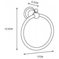 Полотенцедержатель Azario ELVIA кольцо, золото (AZ-91111G)