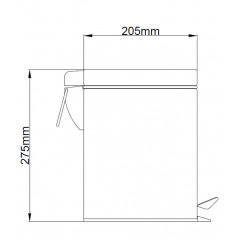 Ведро Azario , Хром (AZ-301-5L)