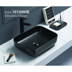 Раковина Azario накладная 500х390х130 цвет черный матовый (AZ-78109MB)