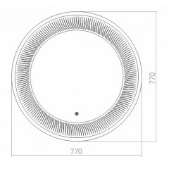 Зеркало AZARIO Марс D770 LED, LED-подсветка с диммером, сенсорный выключатель (ФР-00000939)