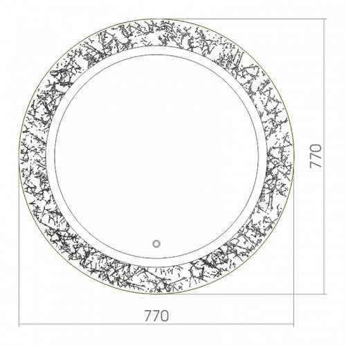 Зеркало AZARIO Лаго-8 Д770 c подсветкой и диммером, сенсорный выключатель, подогрев+Bluetooth (LED-00002395)