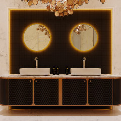 Зеркало AZARIO Savanna RGB D550 SMART-управление, парящая подсветка (LED-00002605)