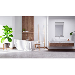 Зеркало AZARIO INCANTO 600х1000 - 3.1 ЖК-часы, подогрев, сенсорный выключатель с функцией диммера (LED-00002539)