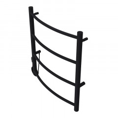 Полотенцесушитель электрический AZARIO VERONA 500/600 4 секции, диммер слева, черный (AZ04756B)