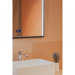 Зеркало AZARIO Эдисон - МЕТЕО 800х600 с подсветкой, бесконтактный сенсор с функцией диммера, погодный модуль (LED-00002764)