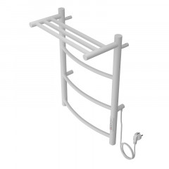 Полотенцесушитель электрический AZARIO VERONA 400/600 3 секции, с полкой, диммер справа, белый (AZ04846PW)