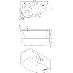 Ванна акриловая Azario Галант 150х90 пристенная, правая (ГАВ0002)
