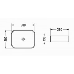 Раковина Azario накладная 500х390х130 цвет черный матовый (AZ-78109MB)
