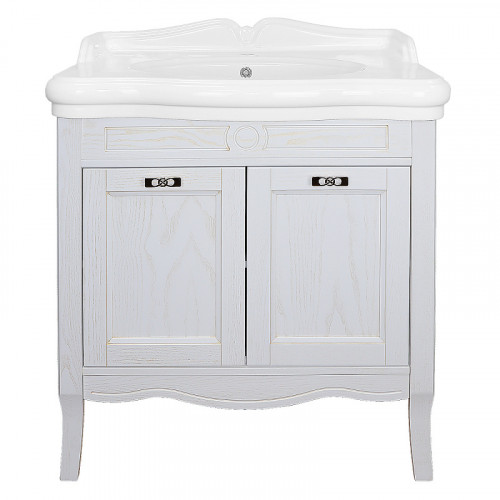 Комплект Тумба Azario CAROLINA 90/2 900х870х500 с раковиной Victorian 90 (Kale), патина, ЗОЛОТО (CS00089972)