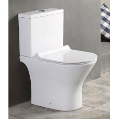 Унитаз-компакт Azario Verde 615х360х745 напольный, безободковый, с сиденьем микролифт ( AZ-2224)