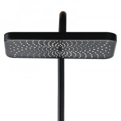 Душевая колонна Azario ARIZONA со смесителем для ванны, с поворотным изливом, прямоугольная, черный (AZ-20BS)