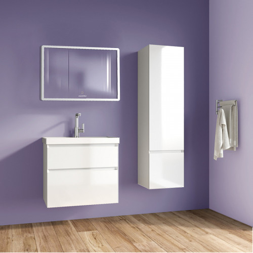 Комплект тумба Azario Velluto 70 700х450х660 подвесная, с раковиной Slim 70, белый матовый (CS00088602)