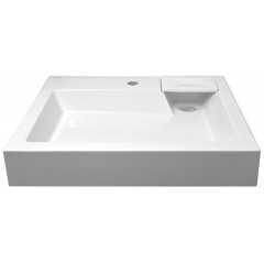 Раковина подвесная AZARIO Slim 600х600х110 литьевой мрамор, белая (CS00078302)