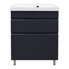 Комплект Azario Тумба Эстима 60/2Н 595х447х850 напольная, с раковиной Астория 60, графит (CS00094593)