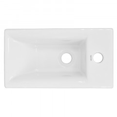 Комплект Тумба Azario Эстима 40 405х220х575 подвесная, с раковиной Миранда 40, левая, белый (CS00094576)