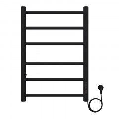 Полотенцесушитель электрический AZARIO PARMA 400/600 6 секций, диммер справа, черный (AZ10846B)
