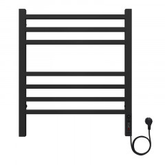 Полотенцесушитель электрический AZARIO ANCONA 500/600 квадрат, 7 секций, диммер справа, черный (AZ71856B)