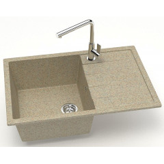 Кухонная мойка AZARIO Vision 750x505x218 искусственный мрамор, цвет Песочный (CS00078340)