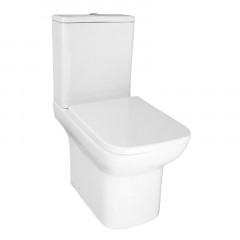 Унитаз-компакт Azario Alba 380х620х805 напольный, безободковый, в комплекте с арматурой GEBERIT, сиденье микролифт (AZ-8323 GB)