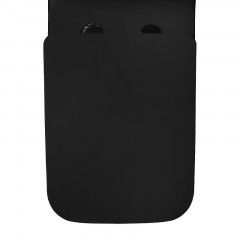 Унитаз-моноблок AZARIO GRESSA 705х370х760 напольный, безободковый в комплекте с сиденьем микролифт, цвет черный матовый (AZ-1111MB)