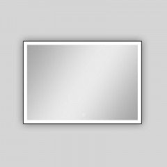 Зеркало AZARIO Fantasy 1000х700 с подсветкой, сенсорный выключатель с функцией диммера, в алюминиевом корпусе черного цвета (AZ-Z-059CS)