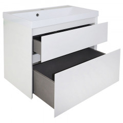 Комплект тумба Azario Velluto 70 700х450х660 подвесная, с раковиной Slim 70, белый матовый (CS00088602)