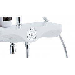 Душевая система AZARIO с поворотным изливом, с термостатом, хром/белый (AZ-821)