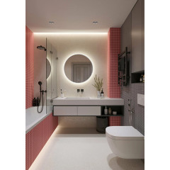 Зеркало AZARIO Bris D600 с подсветкой, сенсорный выключатель с функцией диммера (AZ-Z-005CS)