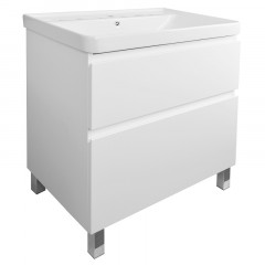 Комплект Тумба Azario Мила 70Н 720х475х850 напольная, с раковиной Monte 70, белая (CS00085831)